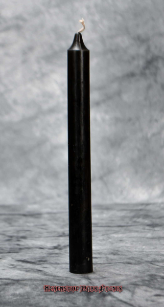 Hexenshop Dark Phönix Schwarz Durchgefärbte Ritualstabkerze